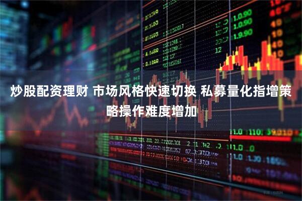 炒股配资理财 市场风格快速切换 私募量化指增策略操作难度增加