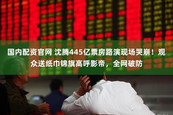 国内配资官网 沈腾445亿票房路演现场哭崩！观众送纸巾锦旗高呼影帝，全网破防